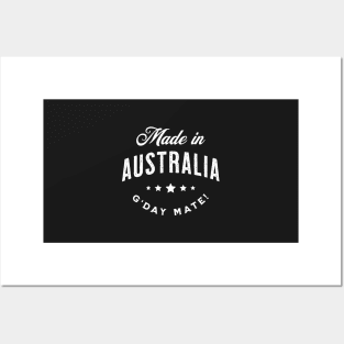 Made In Australia - Vintage Logo Text Design Posters and Art